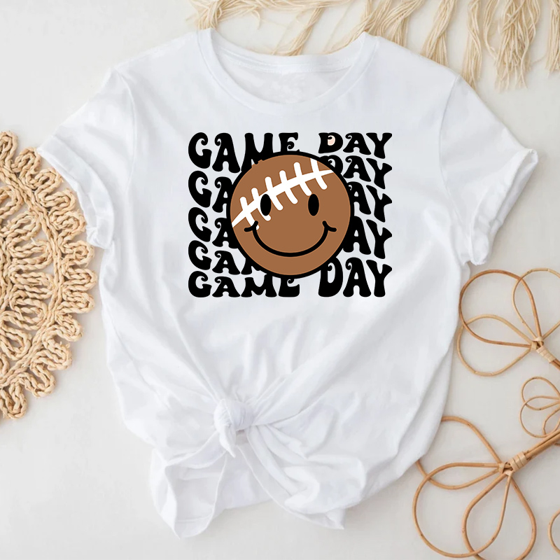 Football game day custom design dtf transfer printing iron on appliques