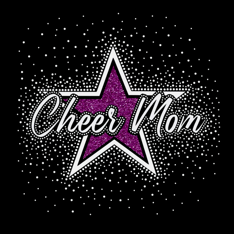 wholesale price glitter vinyl pu film cheer design iron on rhinestone transfers