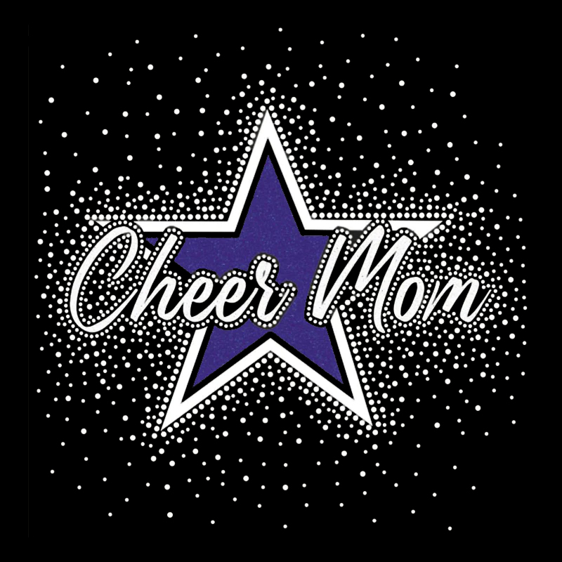 wholesale price glitter vinyl pu film cheer design iron on rhinestone transfers