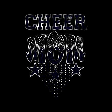 Crystal rhinestone cheer mom letter custom design heat press transfers