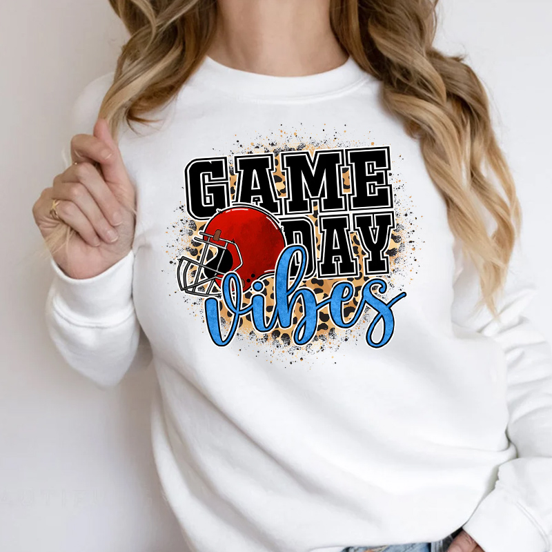 Factory price supply game day vibes pattern iron on dtf print heat transfers