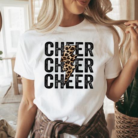 95% cotton 5% spandex white color dtf transfer cheer mom o-neck breathable women tshirtst shirts