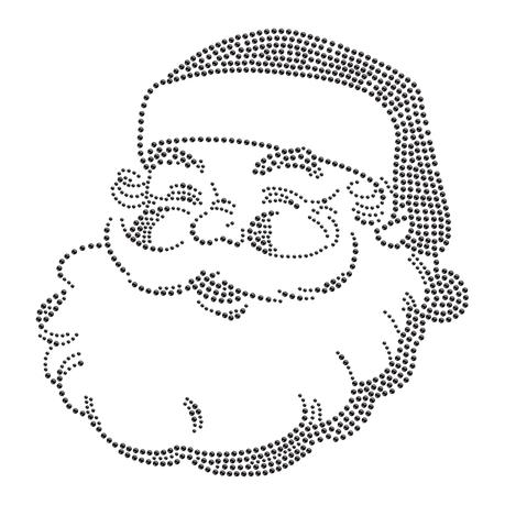 Bling-crystal-hot-fix-rhinestone-santa-design-iron-on-heat-transfer