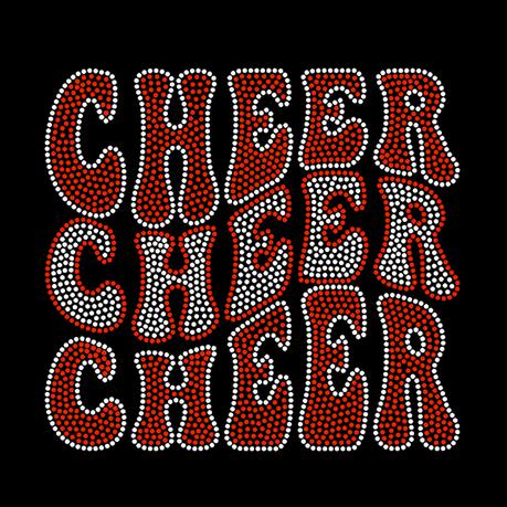 Bling hot fix rhinestone cheer letter iron on heat transfer for t shirt