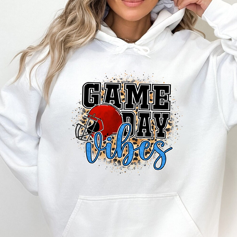 Factory price supply game day vibes pattern iron on dtf print heat transfers