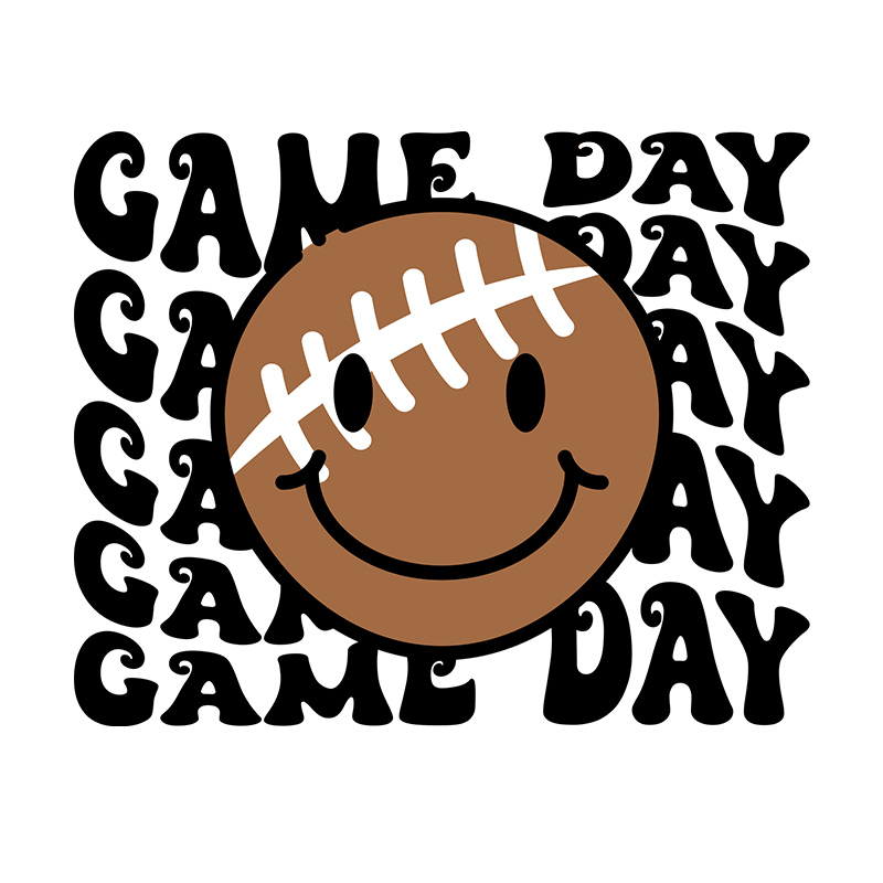 Football game day custom design dtf transfer printing iron on appliques