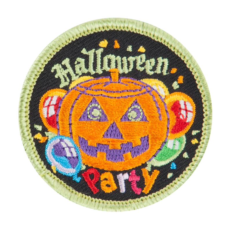 Different design iron on transfer halloween pumpkin embroidered patches