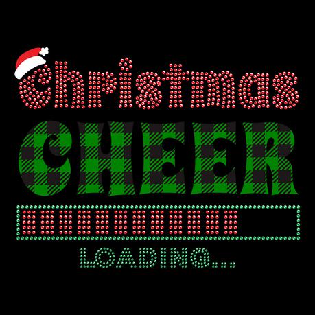 Christmas cheer is loading printable vinyl rhinestone heat transfer wholesale