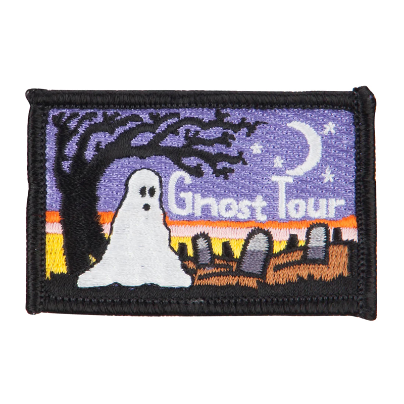 Custom Logo Sew On Garment Halloween Ghost Embroidered Clothing Patches